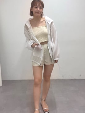 「mystic（ミスティック）のアイテム（サンダル）」を使った、mika🍊さん（レディース・155cm）の春コーディネート