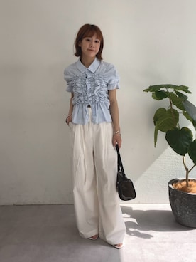 「mystic（ミスティック）のアイテム（サンダル）」を使った、mika🍊さん（レディース・155cm）の春コーディネート