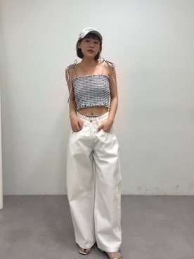 「mystic（ミスティック）のアイテム（サンダル）」を使った、mika🍊さん（レディース・155cm）の春コーディネート