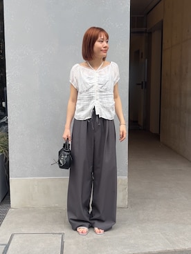 「mystic（ミスティック）のアイテム（サンダル）」を使った、mika🍊さん（レディース・155cm）の春コーディネート