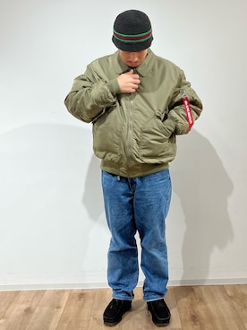 「Alpha Industries（アルファインダストリーズ）のアイテム」を使った、sawakitaさん（メンズ・170cm）の秋コーディネート