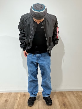 「Alpha Industries（アルファインダストリーズ）のアイテム」を使った、sawakitaさん（メンズ・170cm）の秋コーディネート