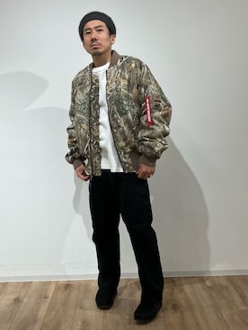 「Alpha Industries（アルファインダストリーズ）のアイテム」を使った、sawakitaさん（メンズ・170cm）の秋コーディネート