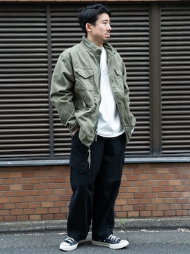 「Alpha Industries（アルファインダストリーズ）のアイテム」を使った、sawakitaさん（メンズ・170cm）の春コーディネート