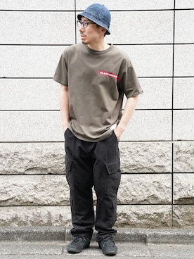 「Alpha Industries（アルファインダストリーズ）のアイテム」を使った、sawakitaさん（メンズ・170cm）の春コーディネート