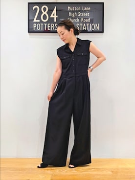 「アイテム（つなぎ/オールインワン）」を使った、kim_kim___nbbさん（レディース・154cm）の夏コーディネート