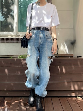 「ブーツスタイル」｜BUMSさん（メンズ・180cm）の夏コーディネート