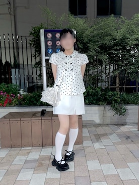 「AS KNOW AS plus（アズノゥアズプラス）のアイテム」を使った、陽立 ひとえさん（レディース・156cm）の夏コーディネート