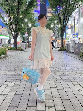 「LAC-VERT（ラック・ヴェール）のアイテム」を使った、陽立 ひとえさん（レディース・156cm）の夏コーディネート