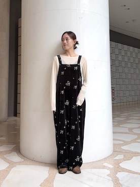 「KBF（ケイビーエフ）のアイテム（その他シューズ）」を使った、nanaseさん（レディース・156cm）の秋コーディネート