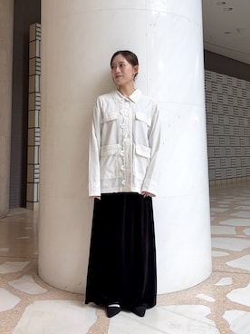 「KBF（ケイビーエフ）のアイテム（セットアップ）」を使った、nanaseさん（レディース・156cm）の秋コーディネート