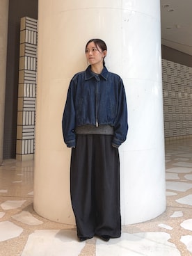 「KBF（ケイビーエフ）のアイテム（ジャケット/アウター）」を使った、nanaseさん（レディース・156cm）の秋コーディネート