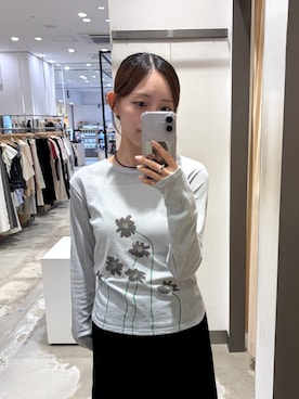 「SMELLY（スメリー）のステンレスカラービーズ2セットネックレス（ネックレス、ブラック系）」を使った、nanaseさん（レディース・156cm）の秋コーディネート