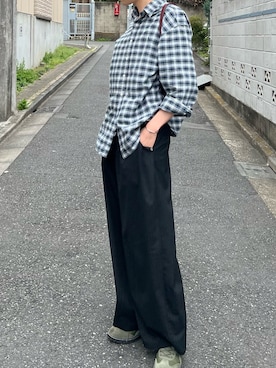 「Adoon plain（アドーンプレーン）のアイテム（パンツ）」を使った、tty290831さん（メンズ・183cm）の春コーディネート