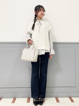 「grove（グローブ）のアイテム（パンツ）」を使った、アオさん（レディース・160cm）の冬コーディネート