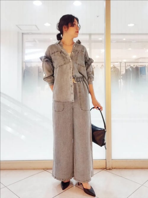 LIGHT OZ FRILL DENIM SHIRT（シャツ/ブラウス）｜ROSE BUD（ローズ
