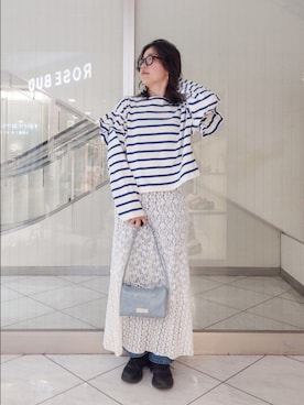 「ROSE BUD（ローズバッド）のアイテム（トップス）」を使った、pi001118さん（レディース・164cm）の春コーディネート