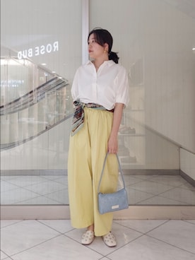 「ROSE BUD（ローズバッド）のアイテム（パンツ）」を使った、pi001118さん（レディース・164cm）の春コーディネート