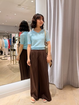 「NOLLEY’S（ノーリーズ）のアイテム」を使った、RIOさん（レディース・161cm）の夏コーディネート