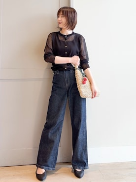 「SOMETHING（サムシング）のアイテム」を使った、yamakoさん（レディース・154cm）の春コーディネート