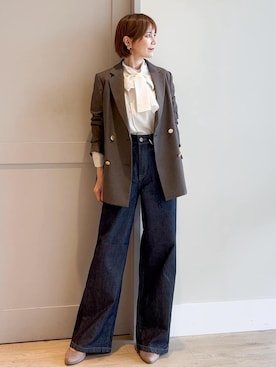 「SOMETHING（サムシング）のアイテム」を使った、yamakoさん（レディース・154cm）の秋コーディネート