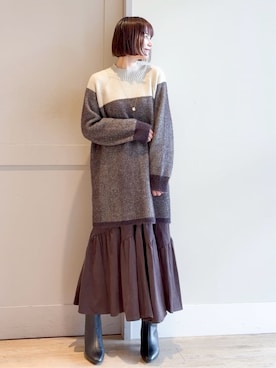 yamakoさん(レディース・154cm)の冬コーディネート