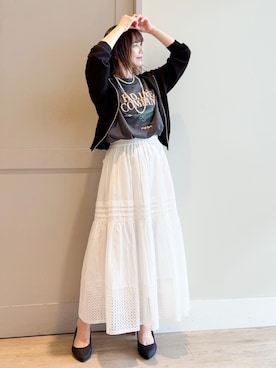 「Lee（リー）のアイテム」を使った、yamakoさん（レディース・154cm）の夏コーディネート