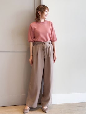 「アイテム（アクセサリー、パープル系）」を使った、yamakoさん（レディース・154cm）の夏コーディネート