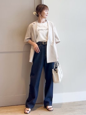 「Lee（リー）のアイテム（バッグ）」を使った、yamakoさん（レディース・154cm）の夏コーディネート