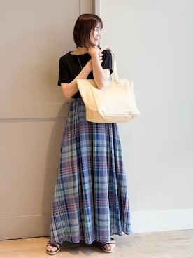 「grove（グローブ）のアイテム」を使った、yamakoさん（レディース・154cm）の夏コーディネート
