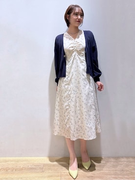 「オフィスカジュアル」｜「アイテム（ワンピース）」を使った、mizukiさん（レディース・160cm）の春コーディネート