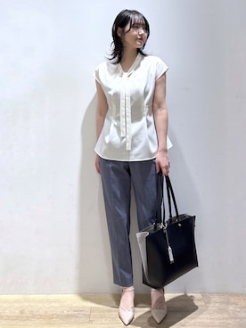 「OPAQUE.CLIP（オペークドットクリップ）のアイテム」を使った、mizukiさん（レディース・160cm）の夏コーディネート
