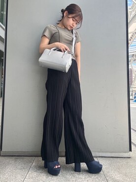 「アイテム（ブーツ、ブルー系）」を使った、まっきーさん（レディース・145cm）の秋コーディネート