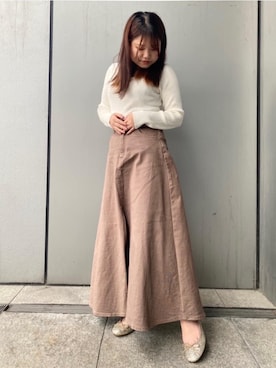 「ESPERANZA（エスペランサ）のアイテム（パンプス）」を使った、まっきーさん（レディース・145cm）の秋コーディネート
