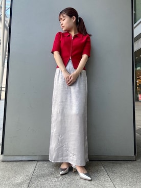 「ESPERANZA（エスペランサ）のアイテム（パンプス）」を使った、まっきーさん（レディース・145cm）の夏コーディネート