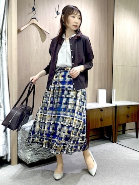 「UNTITLED（アンタイトル）のアイテム（スカート）」を使った、Miwaさん（レディース・155cm）の夏コーディネート