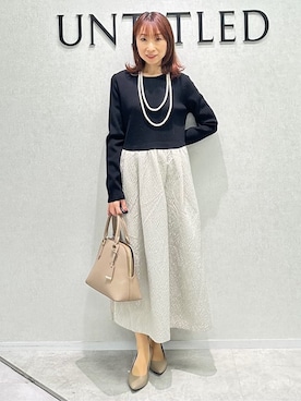 「UNTITLED（アンタイトル）のアイテム（ワンピース/ドレス）」を使った、Miwaさん（レディース・155cm）の秋コーディネート