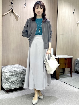 「Sunauna（スーナウーナ）のアイテム」を使った、Miwaさん（レディース・155cm）の春コーディネート