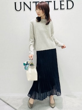 「UNTITLED（アンタイトル）のアイテム（ブルゾン）」を使った、Miwaさん（レディース・155cm）の冬コーディネート