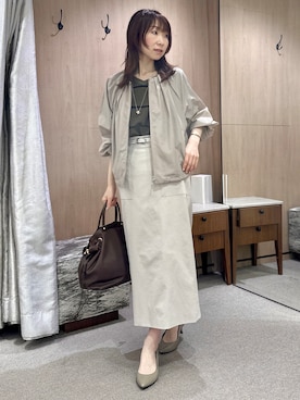 「UNTITLED（アンタイトル）のアイテム（ブルゾン）」を使った、Miwaさん（レディース・155cm）の春コーディネート