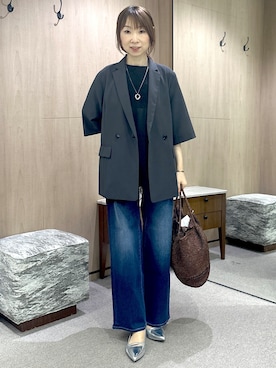 「シンプル・ベーシック」｜Miwaさん（レディース・155cm）の秋コーディネート