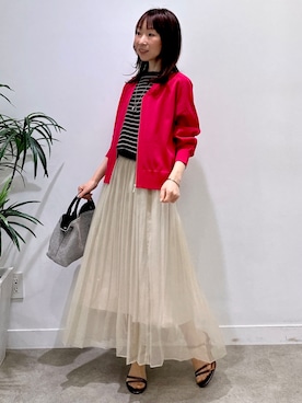 「SOUP（スープ）のアイテム」を使った、Miwaさん（レディース・155cm）の春コーディネート