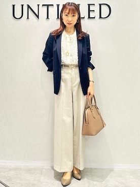 「UNTITLED（アンタイトル）のアイテム（パンプス）」を使った、Miwaさん（レディース・155cm）の夏コーディネート