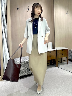 「UNTITLED（アンタイトル）のアイテム（スカート）」を使った、Miwaさん（レディース・155cm）の秋コーディネート