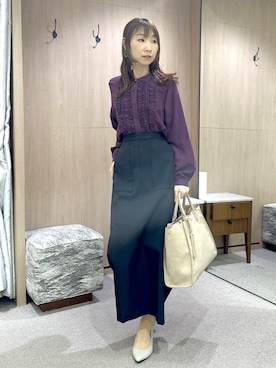 「UNTITLED（アンタイトル）のアイテム」を使った、Miwaさん（レディース・155cm）の秋コーディネート