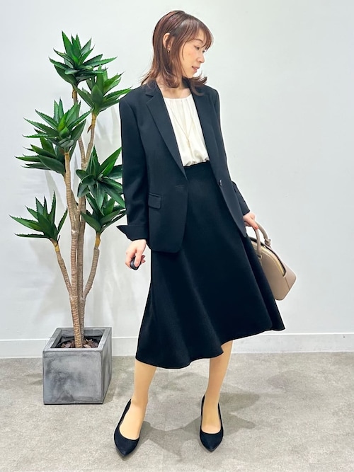 極美品✨アンタイトル フレアスカート【2.4万】ボタニカルプリント日本製3（L） 洗えるスーツストレッチ性】フレアスカート | アンタイトル(UNTITLED