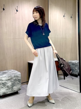 「UNTITLED（アンタイトル）のアイテム（ネックレス）」を使った、Miwaさん（レディース・155cm）の春コーディネート