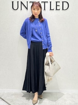 「UNTITLED（アンタイトル）のアイテム（パンプス）」を使った、Miwaさん（レディース・155cm）の冬コーディネート