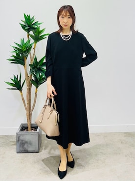 「UNTITLED（アンタイトル）のアイテム（ワンピース/ドレス）」を使った、Miwaさん（レディース・155cm）の冬コーディネート