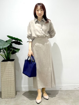 「UNTITLED（アンタイトル）のアイテム（シャツ/ブラウス）」を使った、Miwaさん（レディース・155cm）の秋コーディネート